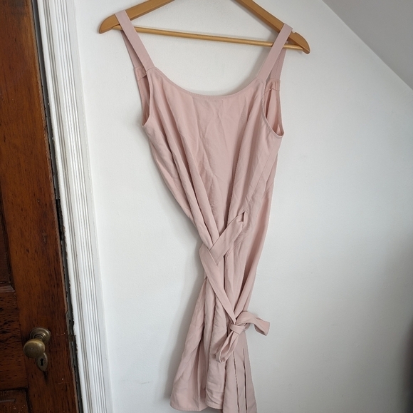 EVERLANE The Japanese GoWeave Short-Sleeve Wrap Dress in Rose NEW Size 00 - Picture 6 of 8
